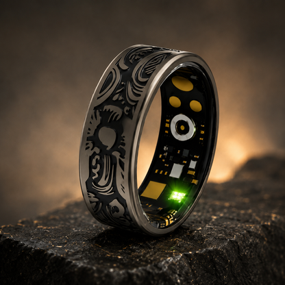 TruePulse Obsidian smart ring for health and fitness tracking