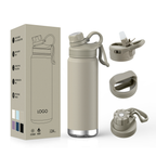 Double-layer stainless steel sports water bottle