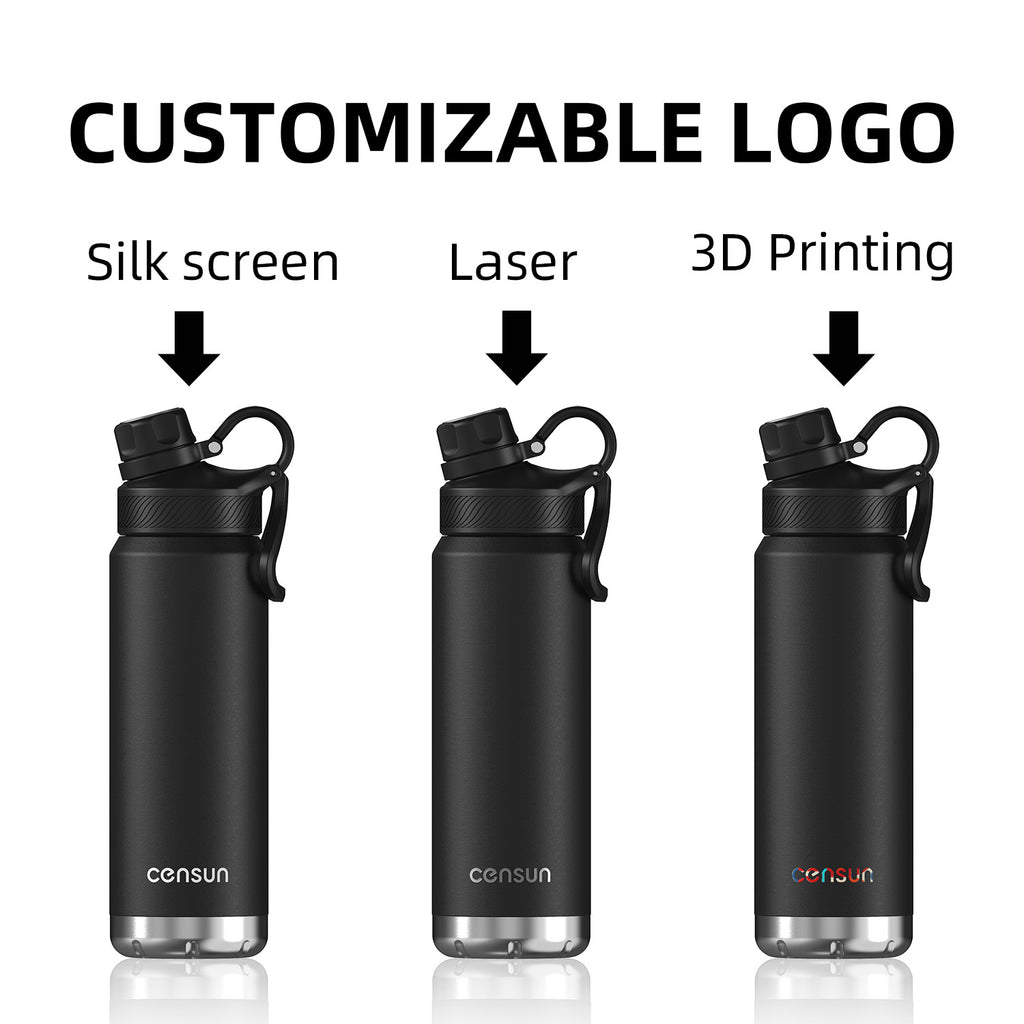 Double-layer stainless steel sports water bottle