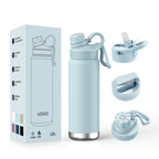 Double-layer stainless steel sports water bottle