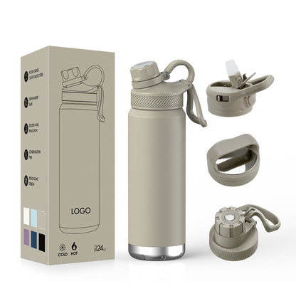 TruePulse 700ml stainless steel water bottle for gym and travel