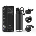 Double-layer stainless steel sports water bottle