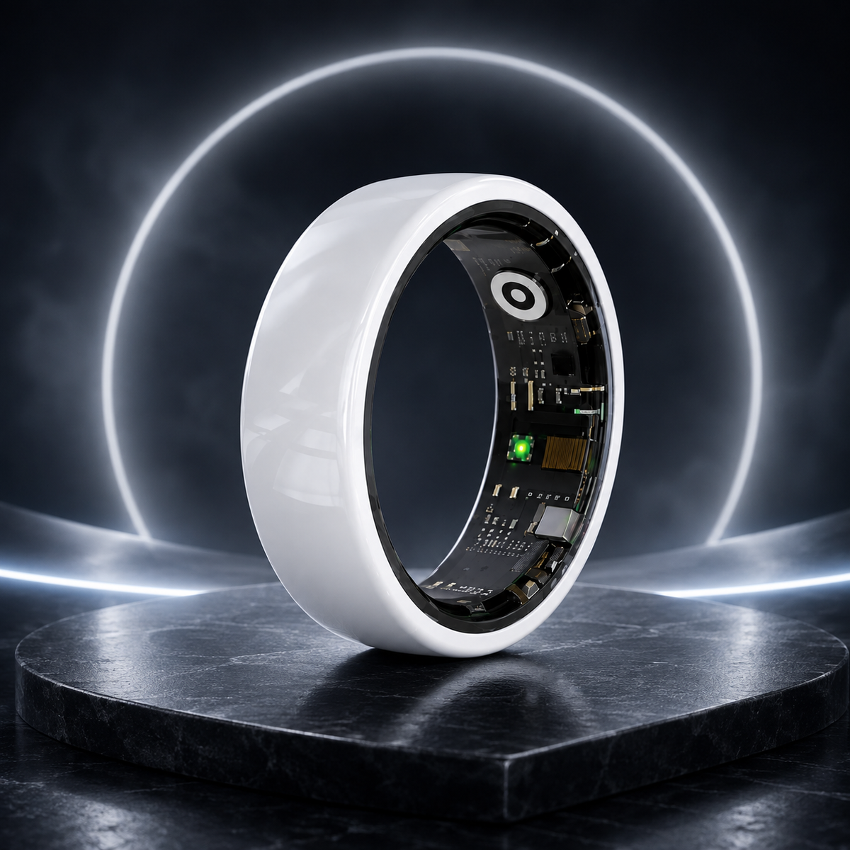 TruePulse ceramic smart ring for sleep, heart rate and fitness tracking